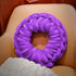 Super Soft Velvet Bulky Tube Yarn for Hand Knitting Blanket for Braided Knot, Giant Arm Knitting Yarn for Knitting Throw Rugs Pillow(Violet 0.55lb...