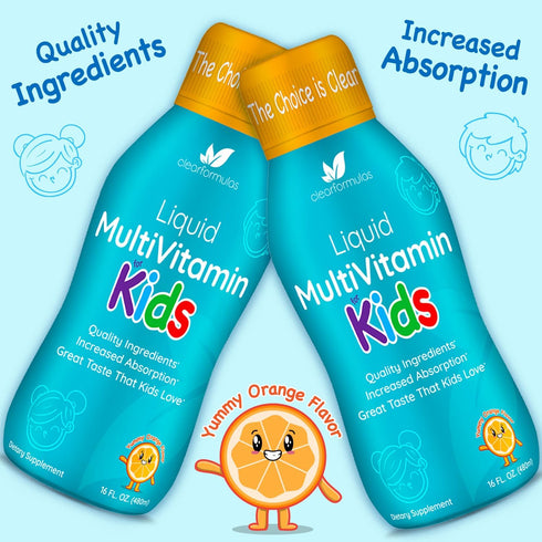 Liquid Multivitamin for Kids - Sugar Free Kids Vitamins -16 oz, 32 Servings...