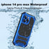 JGY iPhone 14 Pro Max IP68 Waterproof Case iPhone 14 Pro Max Military Metal Stand Case with Screen Protector Slim Full Cover Rugged Durable Shockp...