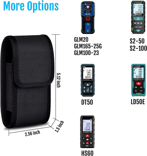 Laser Measure Holster, Case for Blaze GLM20/GLM165-25G, S2-50, DT50, LD50E, HS60 Distance Meters...