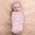 Pink Butterfly Butterflies Newborn Swaddle Blanket Baby Swaddle Blankets Wrap Blanket Soft Stretchy Sack with Beanie Hat Sets Gift for Infant Boy ...