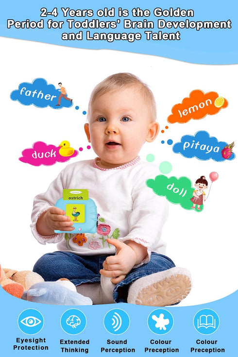 Talking Flash Cards-Alphabet Pocket Speech Toys -224 Signt Words of 12 Varieties- Therapy Autism Sensory Toys for Autism Children-Educational Todd...