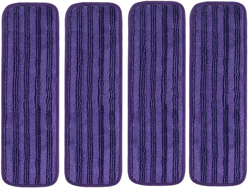 4 PCS Washable and Reusable Mop Pads Compatible with Swiffer Wet Jet Mop, Replacement Pads for Hardwood Floor Cleaning, Dry Wet Mopping Cloths for...