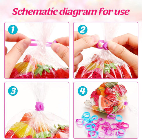 30-Piece Set Plant Twist Ties for Icing Bag and Silicone Decoration Bag - Cake Decorating Supplies for Cookies and Pastry (10 Light Purple, 10 Blu...