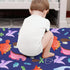 Baby Blanket Baby Dinosaur Cute Animals Flannel Throw Blanket Navy Blue Receiving Blanket Funny Baby Essentials for Boys Girls Multicolor 40x50 in...