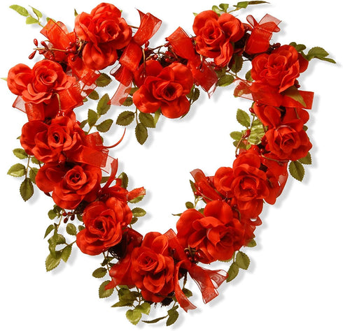 Amyzor Heart Shape Natural Grapevine Wreath Ring DIY Craft Vines Base Grapevine Roll for Rustic Summer Fall Christmas Wreath Door Garland Home Wed...