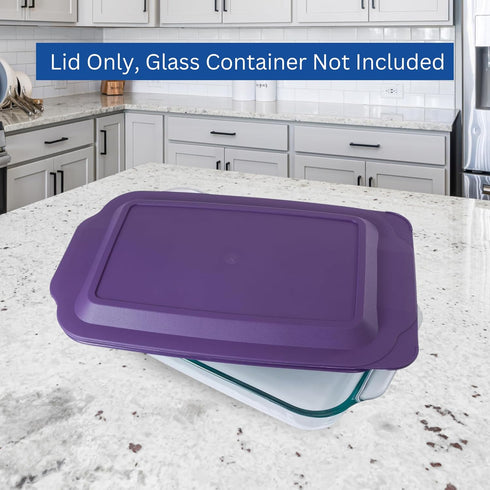 Replacement Lid Cover for Pyrex 3 QT Glass Baking Dish Caserole Container 233-PC (Purple)...