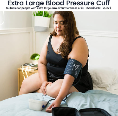 Extra Large Blood Pressure Cuff for Big Arms, XL Bp Cuff(38-55cm) - 6 Different Blood Pressure Connectors are Compatible with Almost All Bp Monito...