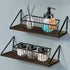 SheeChung Farmhouse Decor Metal Wire Bathroom Storage Organizer Basket Bins - for Cabinets, Shelves, Closets, Vanity Countertops, Under Sinks, Pan...