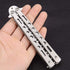 Butterfly knife, 2 Pack Practice Knives Trainer Martial Arts Practice Swords Steel Metal Folding Training Knife Tool Unsharpened for Men Boys Kids...