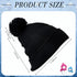 Geyoga 2 Pcs Pom Beanie Hat Men Women Winter Hat Pom Knit Hat Beanies with Ball at Top Acrylic Winter pom Cap with Cuff...