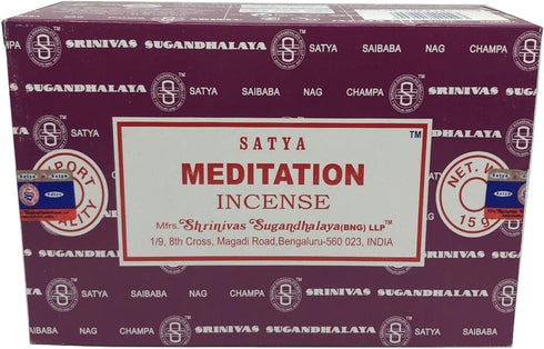 Satya Sai Baba Nag Champa- Bastoncini di incenso da meditazione confezione da 12 (15 grammi)...