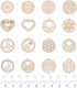 Beadthoven DIY Wood Dangle Earring Making Kit 13 Styles Hollow Filigree Unfinished Wood Pendants Bohemian Earrings Wooden Charms with Earring Hook...