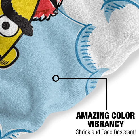 Trevco Sesame Street Retro Gang Officially Licensed Beach Towel 30" X 60"...