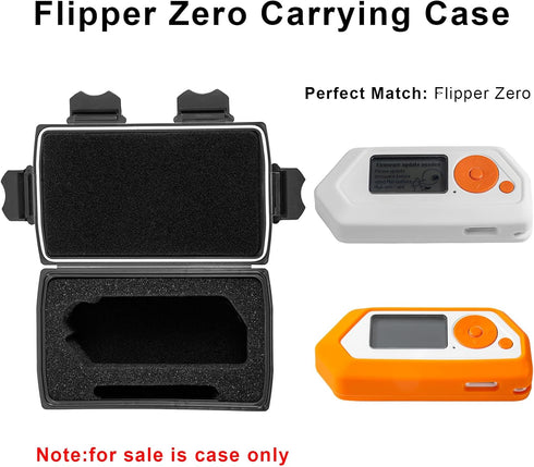 Hard Carrying Case for Flipper Zero, Flipper Zero Bumper Protective Cover, Mesh Pocket fit Cable, Black (Case Only)...
