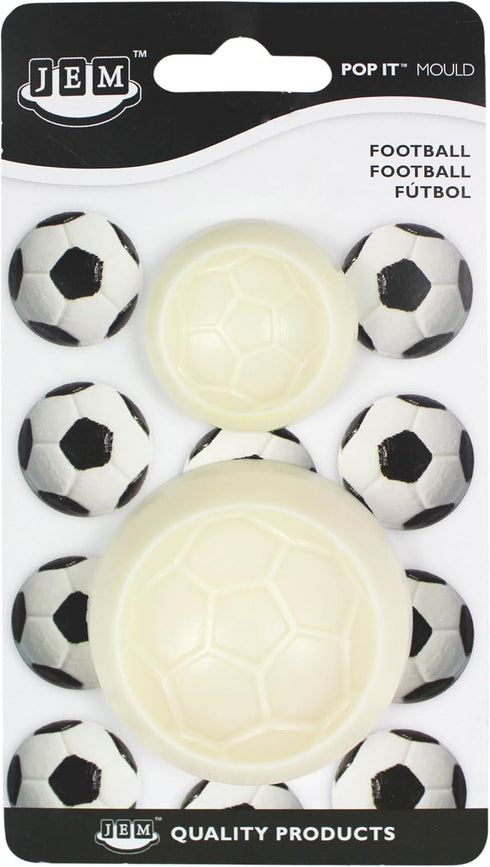 JEM Pop It ? Football Shaped Mold for Cake Decorating, Small & Large Sizes, Set of 2...