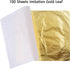 Gold Leaf Sheets for Arts, Painting, Gilding Crafting, Decoration, 5.5 by 5.5 Inches Imitation Gold Foil Sheets 100pcs...