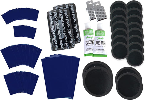 Slime 2033 Rubber Patch Kit, Patches with Glue, Storeage Box Included (56 Patches, scuffer, Glue)...