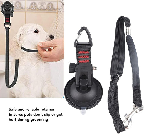 Dog Bathing Tether with Heavy Suction Cup, Dog Grooming Tub Restraint Leash with Adjustable Collar, Dog Bathing Suction Cup Tether for Pet Dog Cat...