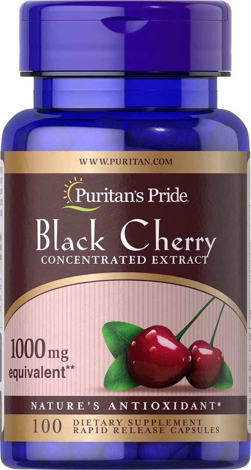 Puritan's Pride Black Cherry Extract 1000mg, 100 Count (19373)...