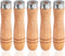 5pcs Wooden File Handle with Strong Metal Collars, Large Wood Handle for 10"-12" File, Screwdriver Hand Drill File Handle Cutting Tool Craft - Ape...