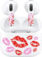 Pink Lips Sticker for AirPods 3, Fashion Decal Skin Accessories for Earpods and Charging Case, Earbuds Case Cover Wrap for Girls and Women Birthda...