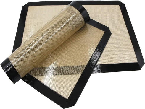Premium Non Stick Silicone Baking Mats Quarter Sheet Toaster Oven Liner Small,Set Of 2 Mats (Size 8.5" - 11.5")...