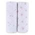 Changing Pad Cover - Cradle Sheet 100% Jersey Cotton 2 Pack for Baby Girl-Dusty Rose and Mauve Pink Stars...
