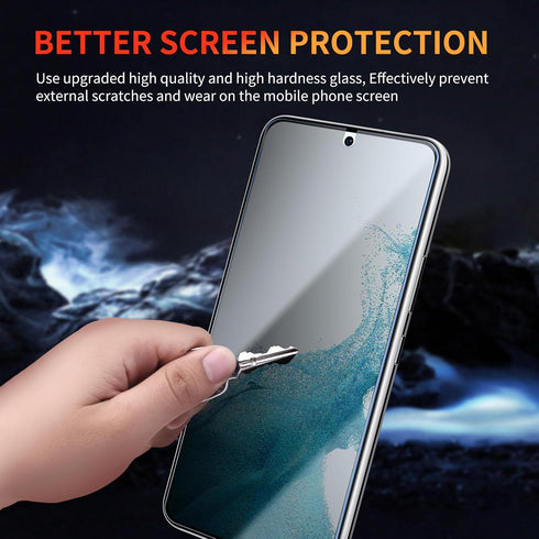 Privacy Screen Protector for Samsung Galaxy S22 Plus/S23 Plus 6.6 Inch 2 Pack, Tempered Glass Film Anti-Spy Scratch Resistant 9H Hardness Case Fri...