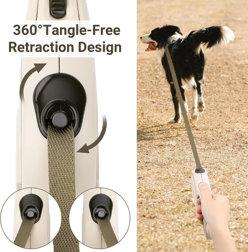 Segarty Retractable Leash Small Dog, 16ft Heavy Duty Walking Dog Leash for Medium Pet up to 44lb, Anti-slip Handle 360°Tangle-free Nylon Tape, One...