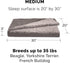 Furhaven Replacement Dog Bed Cover Berber & Suede Blanket Top Mattress, Machine Washable - Gray, Medium...