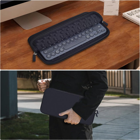 Keyboard Sleeve Case for Logitech Pebble Keys 2 K380s & Logitech K380 Bluetooth Keyboard, Wireless Keyboard Shockproof Protective Travel Neoprene ...