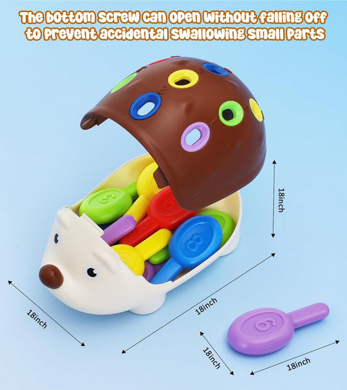 Toddler Montessori Fine Motor Toys Sensory Hedgehog Toys Baby Preschooler Educational Sensory Motor Skills Travel Toys for Age 1 2 3 4 one two Yea...