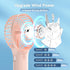 Mini Handheld Fan,4 Speed Adjustable Portable Battery Operated Fans,USB Rechargeable Desk Fan with Mirror,Max 20 Hrs Hand Fan For Travel Office Ou...