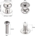 uxcell 9mm Head Dia. Round Knobs Pull Handle, 12pcs Zinc Alloy for Drawer Pulls Gift Box Cabinet Door Knobs with Screws, Silver Tone...