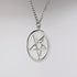 Inverted Pentacle Pentagram Satanic Polished Silver Finish Pendant Necklace...