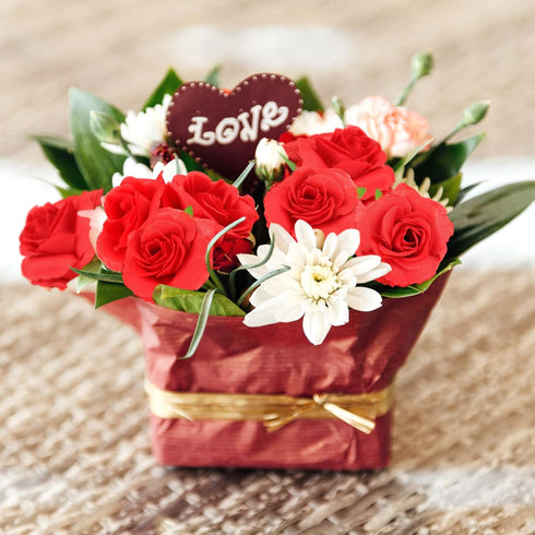 Kesoto 50pcs Red Roses Buds Artificial Flowers Bulk, 1.6" Small Silk Fake Roses Flower Heads for Decoration, Crafts, Wedding Centerpieces Bridal S...