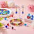 50Pcs Glow in The Dark Lampwork Beads 14.5mm Round Gold Sand Glass Beads Handmade Millefiori Crystal Beads Spacers for Crafts DIY Jewelry Making S...