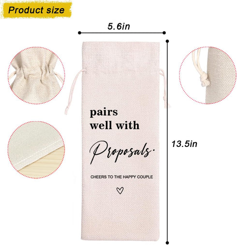 Maydvdv Engagement Wine Bag|Engagement Gifts for Her|Engagement Gift Ideas|Engagement Party Gifts for Couples|Wine Bag Decor Wine Bag(11MA05)...