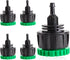 5 Pack Drip Irrigation Hose Connectors, 1/4 Inch Drip Irrigation Tubing to 3/4 Inch Garden Faucet Adapter Garden Drip Irrigation System Drip Hose ...