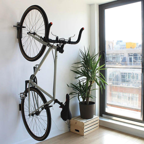 maxfind Bike Rack Garage Wall Mount Bicycles Storage System Vertical Bike Hook for Indoor?Wood grain wall hanging?Blcak?...
