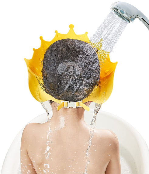 Baby Shower Cap Crown, Hair Washing Hat for Toddlers, Shower Face Shields, Bath Visor for Toddlers, Make Hair Washing So Much Easier & Less Stress...