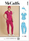 McCall's Misses' Knit Scrub Tops, Cap, Pants, and Jogger Sewing Pattern Kit, Design Code M8421, 16-18-20-22-24, Multicolor...