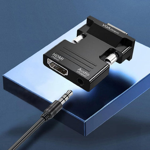 VGA to HDMI VGA to HDMI-Compatible Adapter Converter 1080P HDMI-Compatible Female to VGA Adapter for PC Laptop HDTV Movie Projector...