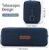 ANGOOBABY Small Pencil Case Student Pencil Pouch Coin Pouch Cosmetic Bag Office Stationery Organizer For Teen School-Dark Blue...