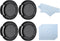 PATIKIL 28mm Lens Cap, 4 Pack Sides Pinch Snap Camera Lens Cover for Front Lens with Cloth, Suitable for 28mm Thread Universal DSLR Lenses, Black ...
