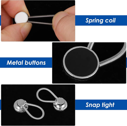 18PCS Collar Extenders Shirt Collar Extenders Pants Button Extender Extender Button Set Collar Button Extender for Mens Dress Shirts Suits Trouser...