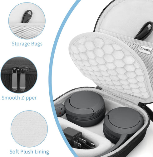 Hard Case for Sony WH-CH520/510/ JBL Tune 510BT Headphone, Travel Protective Cover Storage Bag...