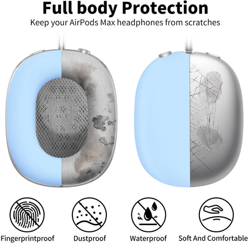 AIRSPO Airpods Max Case Cover, Silicone Case Cover for AirPods Max Headphones, Anti-Scratch Ear Pad Cover/Headband Cover for Apple AirPods Max, Ai...