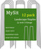 MySit 12" Garden Stakes Pins Landscape Staples 11Ga Tent Stakes 12 Pack, Heavy Duty Galvanized Steel Metal Yard Stakes Ground Lawn Staples Fence A...